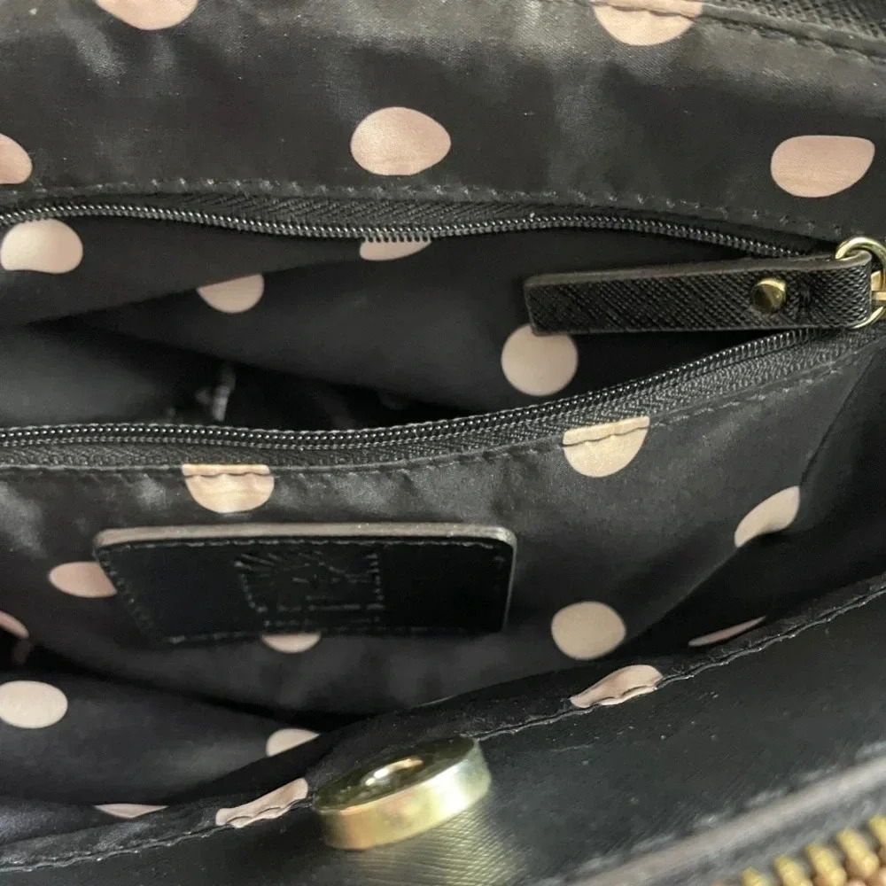 Anne Klein Black New Recruits Large Satchel Purse Handbag - Picture 8 of 15